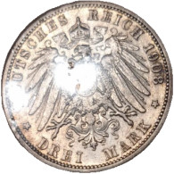 EMP Allemand (Empire) Série Commune 3 Mark 1908 - Verzamelingen