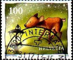 Suisse Poste Obl Yv:2243 Mi:2318 Steffy Merz Veau Devant Lanterne (TB Cachet Rond) - Used Stamps