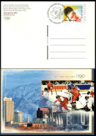 Suisse Entier-P Obl (2001CP7) Salt Lake City 2002 (TB Cachet à Date) Fdc 20.11.2001 - Stamped Stationery