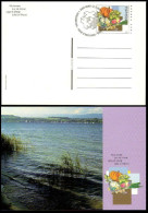 Suisse Entier-P Obl (2002CP2) Lac De Morat (TB Cachet à Date) Fdc 12.3.2002 - Postwaardestukken