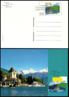 Suisse Entier-P Obl (2003CP2) Lac De Thoune (TB Cachet à Date) Fdc 12.3.2002 - Stamped Stationery