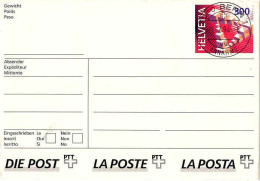 Suisse Entier-P Obl (1994CP1) La Poste Dessin En D (TB Cachet à Date) Bern 1/7/94 - Entiers Postaux