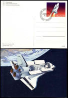 Suisse Entier-P Obl (1981CP3) Lubraba Luzern Space Shuttle Spacelab Fdc Bern 9.3.81 - Postwaardestukken