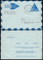Suisse Aérogramme Obl (1962-Av) 1er Vol Zurich-Stuttgart 11,12,1967 (TB Cachet à Date) - Postwaardestukken