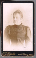 BELLA FOTO FORMATO VISITA - CDV - FINE '800 - FOT. FAGGELLA - BARLETTA - AL RETRO "FORTUNA TAMBURRO" A MATITA (CDV124) - Anonieme Personen