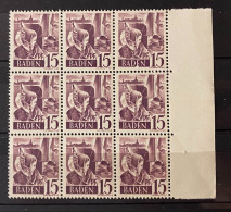 Baden - 1947 - Michel Nr. 5 Bogenteil Rand - Postfrisch - Baden