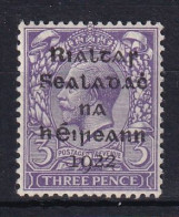 Ireland: 1922   KGV OVPT    SG5    3d     MH - Nuovi