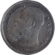 BE Belgique Légende En Néerlandais - 'KONING DER BELGEN' 2 Francs 1909 - Collections