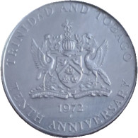 TT Trinidad Et Tobago 10ème Anniversaire De L'indépendance 5 Dollars 1972 - Trinidad En Tobago