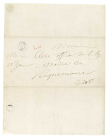 Courrier Avignon 1844, Adressée à Roquemaure ( Gard ), Famille Chauffard, Avis De Décès - 1801-1848: Voorlopers XIX