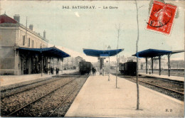 Sathonay Canton De Rillieux-la-Pape La Gare Station Locomotive Train Rhône 69390 N°342 Cpa Couleur Voyagée En B.Etat - Altri & Non Classificati