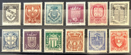 FRANCE: Achat Immédiat ** MNH - Nº 526 à 537, 1ère Série Armoiries, - 1941-66 Coat Of Arms And Heraldry