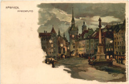 München - Marienplatz - Litho - München