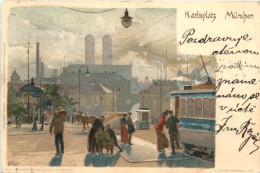 München - Karlsplatz - Litho Kley - München