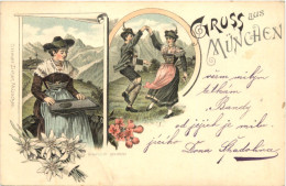 Gruss Aus München - Litho - München