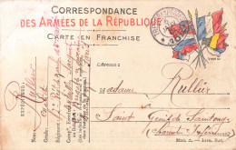 Carte Correspondance Franchise Militaire Cachet 1914 Rullier Cycliste 7 Régiment De Marche Brigade Marocaine Secteur 104 - WW I