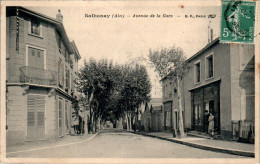 Sathonay Canton De Rillieux-la-Pape Avenue De La Gare Rhône 69390 Cpa Voyagée En B.Etat - Other & Unclassified