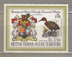 BRITISH INDIAN OCEAN TERRITORY 1971 Coat Of Arms Birds MNH(**) Mi 43 #Fauna882 - Autres & Non Classés