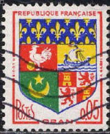 France Poste Obl Yv:1230A Mi:1321 Oran Armoiries (Lign.Ondulées) - Usati