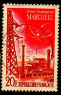 France Poste Obl Yv:1204 Mi:1248 Centre Atomique De Marcoule (TB Cachet Rond) 6-11-1958 - Oblitérés