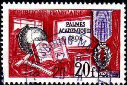 France Poste Obl Yv:1190 Mi:1229 Palmes Académiques (TB Cachet Rond) - Usati