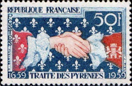France Poste N** Yv:1223 Mi:1265 Traité Des Pyrénées - Ungebraucht
