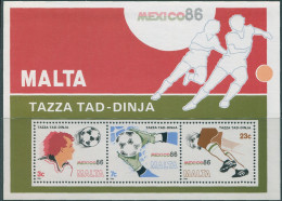 Malta 1986 SG784 World Cup Football Set MS MNH - Malte