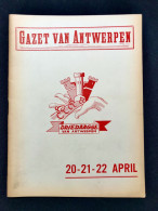 Programme De Course Courses Velo Championnat 3 Jours D'anvers Driedaagse Gazet Van Antwerpen 1954 - Sport Cyclisme - Programmes