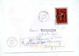 Lettre Cachet Torcy Flamme Jumelage - Manual Postmarks