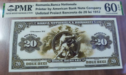 Copy Of The Romanian  20 Lei 1912  Banknote Project On Paper With Watermark And UV - Rumänien