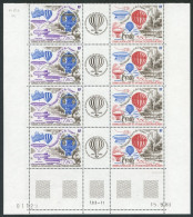 TAAF - PA N°83A  - BICENTENAIRE DE L'AIR ET DE L'ESPACE - BLOC DE 4 - COIN DATE 15.9.83 - Nuevos