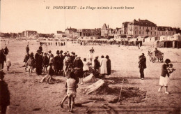 N°3818 W -cpa Pornichet -la Plage Animée à Marée Basse- - Pornichet