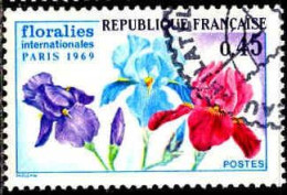 France Poste Obl Yv:1597 Mi:1664 Floralies Internationales Paris Iris (TB Cachet Rond) - Used Stamps