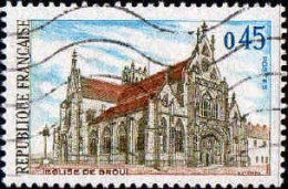 France Poste Obl Yv:1582 Mi:1651 Eglise De Brou (Lign.Ondulées) - Gebruikt