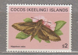 COCOS (KEELING) ISLANDS 1983 Butterfly 2$ From Set MNH(**) Mi 102 #Fauna884 - Mariposas