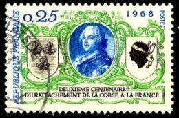 France Poste Obl Yv:1572 Mi:1637 Rattachement De La Corse à La France Louis XV (TB Cachet Rond) - Oblitérés