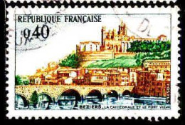 France Poste Obl Yv:1567 Mi:1634 Beziers Cathedrale & Pont Vieux (TB Cachet Rond) - Gebruikt