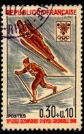 France Poste Obl Yv:1543 Mi:1610 JO Grenoble Ski (Beau Cachet Rond) - Usati