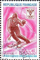 France Poste Obl Yv:1547 Mi:1614 JO Grenoble Slalom (TB Cachet Rond) - Oblitérés