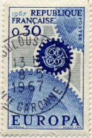 France Poste Obl Yv:1521 Mi:1578 Europa Cept Engrenages (TB Cachet à Date) Toulouse 8-5-1967 - Gebruikt