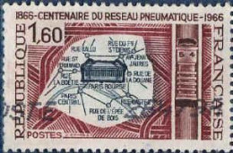 France Poste Obl Yv:1498 Mi:1563 Reseau Pneumatique Paris (Obl.mécanique) - Gebraucht
