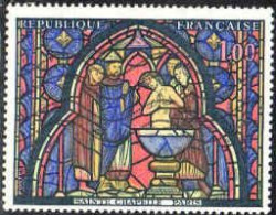 France Poste Obl Yv:1492 Mi:1559 Ste Chapelle Paris Vitrail (Lign.Ondulées) - Gebruikt