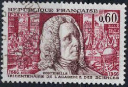 France Poste Obl Yv:1487 Mi:1548 Fontenelle Tricentenaire De L'Académie Des Sciences (beau Cachet Rond) - Used Stamps