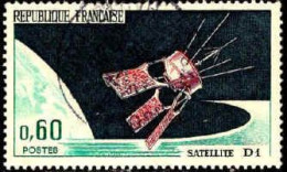 France Poste Obl Yv:1476 Mi:1539 Satellite D1 (TB Cachet Rond) - Used Stamps