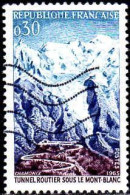 France Poste Obl Yv:1454 Mi:1520 Tunnel Du Mont-Blanc (Lign.Ondulées) - Used Stamps