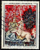 France Poste Obl Yv:1425 Mi:1492 La Dame à La Licorne Tapisserie (Lign.Ondulées) - Gebraucht