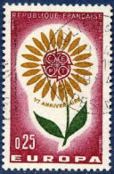 France Poste Obl Yv:1430/1431 Europa Cept Fleur à 22 Pétales (Beau Cachet Rond) - Usati