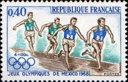 France Poste N** Yv:1573 Mi:1638 Jeux Olympiques Mexico 4x100m - Ungebraucht