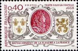 France Poste N** Yv:1563 Mi:1628 Rattachement De La Flandre à La France Louis XIV - Ongebruikt