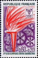 France Poste N** Yv:1545 Mi:1612 JO Grenoble Flamme Olympique - Unused Stamps